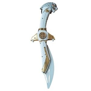 1994 Mighty Morphin Power Rangers White Ranger Saba Talking Sword Works Flaws